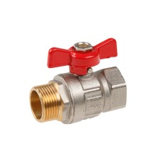Кран шаровый 3/4" нар.-вн. бабочка PN40, AV Engineering
