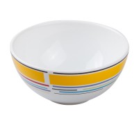 Салатник керамический, 123 мм, круглый, серия Самсун, желтая полоска, PERFECTO LINEA