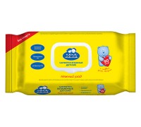 Салфетки влажные детские с ароматом Ромашка, с клапаном, 90 шт., ПапаМама