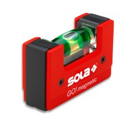 Уровень 68 мм 1 глазок пластм. GO! magnetik (SOLA) Магнитный