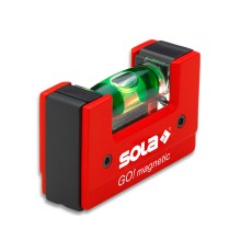 Уровень 68 мм 1 глазок пластм. GO! magnetik (SOLA) Магнитный