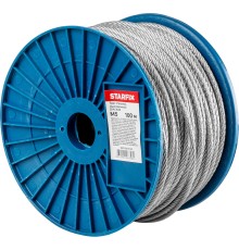 Трос стальной, оцинк. М5 DIN 3055 (бухта 100 м) STARFIX