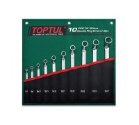 Набор ключей накидн. 75° 10 шт. в сумке (цвет:зелёный) TOPTUL (GRAI1001)