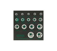 Набор головок 1/4", 3/8", 1/2" 6EPR-32EPR 16предм. TOPTUL (GABF1601)