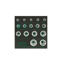 Набор головок 1/4", 3/8", 1/2" 6EPR-32EPR 16предм. TOPTUL (GABF1601)
