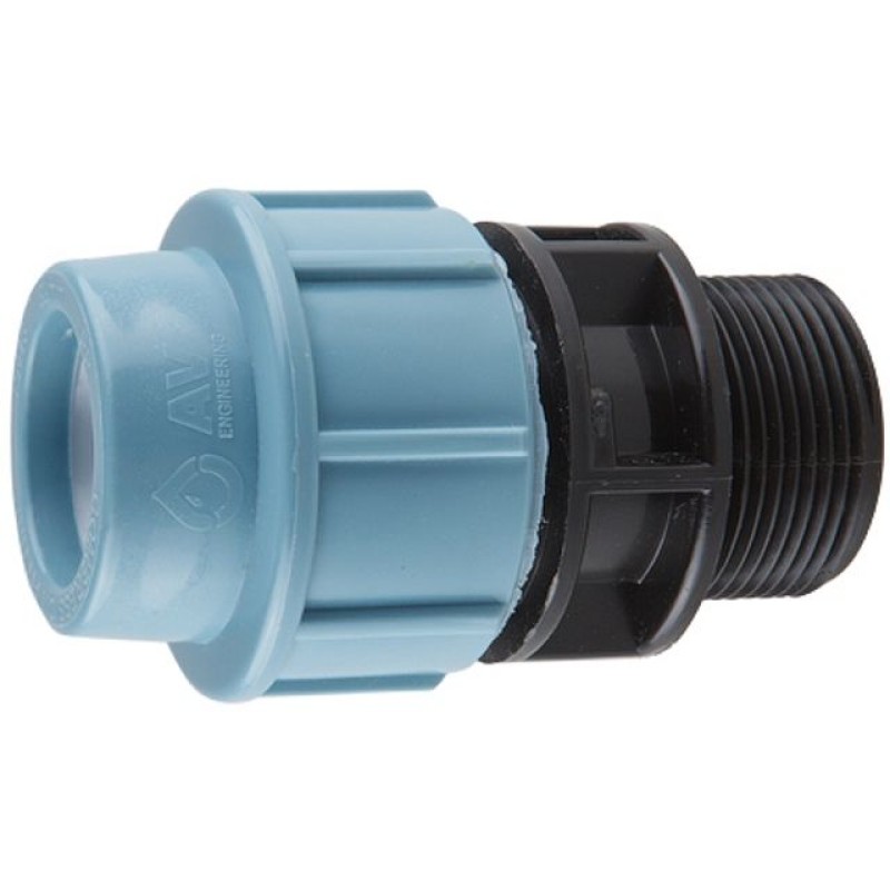 Ниппель ПЭ 50 х 1 1/4" нар., AV Engineering Ниппель ПЭ 50 х 1 1/4" нар., AV Engineering