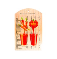 Доска разделочная, "Овощной коктейль", 29х18,5 см, береза, MARMITON