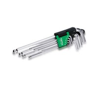 Набор ключей шестигр. 1/16"-3/8" 9шт длин.с шар. TOPTUL (GBAL0901)
