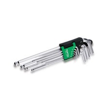 Набор ключей шестигр. 1/16"-3/8" 9шт длин.с шар. TOPTUL (GBAL0901)