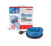 Греющий саморегулирующийся кабель на трубу 15MSR-PB 25M (25м/375Вт) REXANT