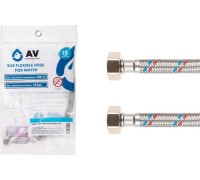 Подводка гибкая, SUS, гайка 1/2" - гайка 1/2" 300см AV Engineering