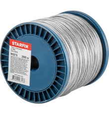 Трос стальной в ПВХ М2(1) DIN 3055 (бухта 200 м) STARFIX