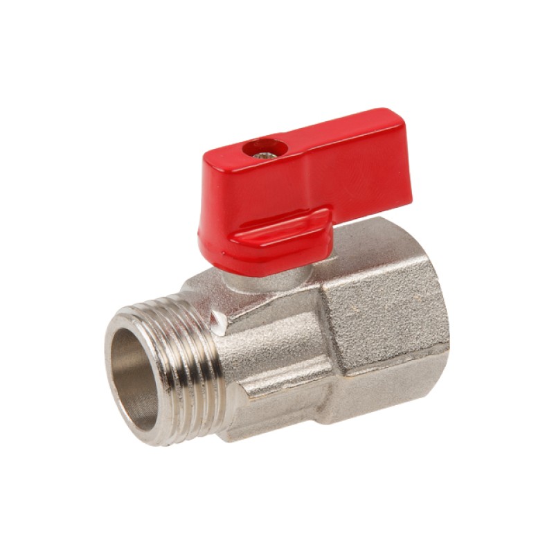 Кран шаровый MINI 1/2" нар.-вн. красная ручка, AV Engineering Кран шаровый MINI 1/2" нар.-вн. красная ручка, AV Engineering