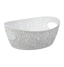 Корзинка КРУЖЕВО 2,5 л (белый) IDEA