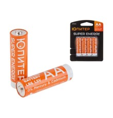 Батарейка AA LR6 1,5V alkaline 4шт. ЮПИТЕР
