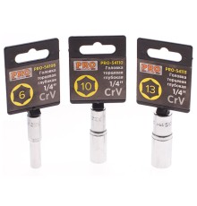 Головка 1/4" 6мм 6гр. глубокая PRO STARTUL (PRO-54106)
