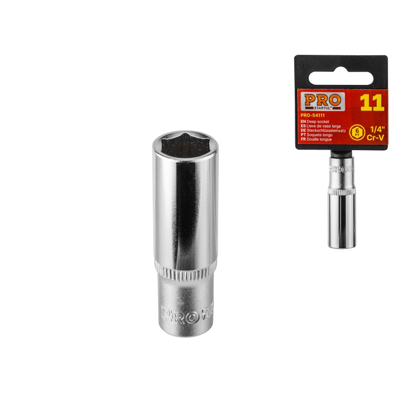 Головка 1/4" 14мм 6гр. глубокая PRO STARTUL (PRO-54114) Головка 1/4" 14мм 6гр. глубокая PRO STARTUL (PRO-54114)