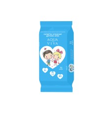 Салфетки влажные детские с ароматом Алоэ, 72 шт., AQUA VIVA