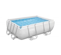 Каркасный бассейн Power Steel, прямоугольный, 282х196х84 см + фильтр-насос 220 В, BESTWAY