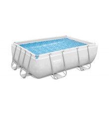 Каркасный бассейн Power Steel, прямоугольный, 282х196х84 см + фильтр-насос 220 В, BESTWAY