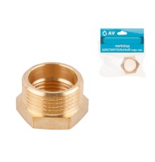 Футорка 1" нар. х 1/2" вн., AV Engineering (инд. упак.)