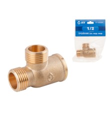 Тройник 1/2" вн.-нар.-нар., AV Engineering (инд. упак.)