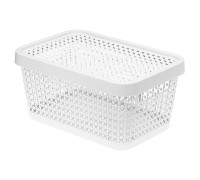 Ящик для хранения с крышкой ПИРУЛА 125х267х183 (белый) IDEA