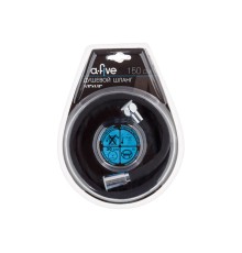 Шланг душевой, Si, 1/2" г-г 150 см, черн., a-five