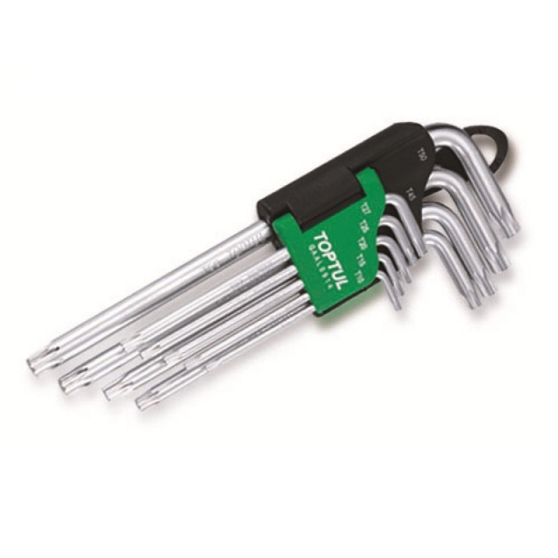 Набор ключей Torx T10-Т50 9шт длинных TOPTUL (GAAL0914) Набор ключей Torx T10-Т50 9шт длинных TOPTUL (GAAL0914)