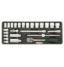 Набор-сет головок 3/8" 25предм. 6гр. 136х364мм TOPTUL (GCAT2502)