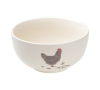 Салатник керамический, 130 мм, круглый, серия Курочка Ряба, белый, PERFECTO LINEA