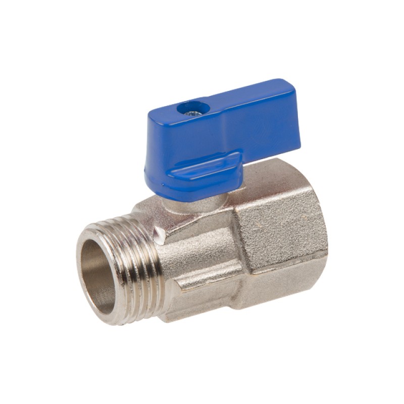 Кран шаровый MINI 1/2" нар.-вн. синяя ручка, AV Engineering Кран шаровый MINI 1/2" нар.-вн. синяя ручка, AV Engineering