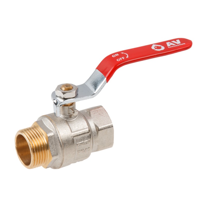 Кран шаровый 1" нар.-вн. ручка PN40, AV Engineering Кран шаровый 1" нар.-вн. ручка PN40, AV Engineering