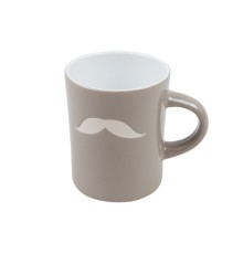 Кружка керамическая, 240 мл, серия Bigote, светло-серая, PERFECTO LINEA
