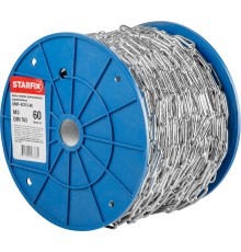Цепь сварная длиннозвенная, оцинк. М3 DIN 763 (бухта 60 м) STARFIX
