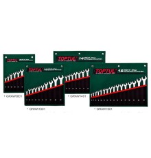 Набор ключей комбинир. 8-24 мм 15° Pro-Line 10 шт в сумке (цвет: зелёный) TOPTUL (GRAW1001)