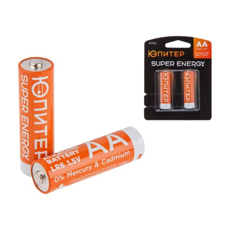 Батарейка AA LR6 1,5V alkaline 2шт. ЮПИТЕР Батарейка AA LR6 1,5V alkaline 2шт. ЮПИТЕР