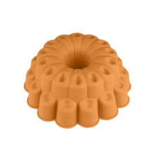 Форма для выпечки, силиконовая, кекс фантазия, 24 х 9 см, персиковая, PERFECTO LINEA
