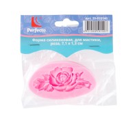 Форма силиконовая для украшения тортов, для мастики, роза, 7.1 х 1.3 см, PERFECTO LINEA
