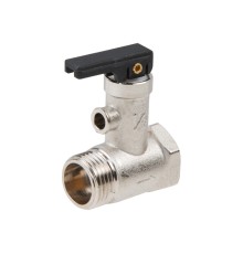 Предохранительный клапан 1/2" нар.-вн. для бойлеров с ручкой спуска, AV Engineering