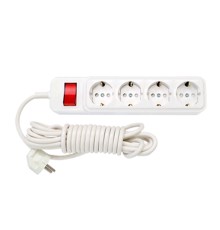 Удлинитель бытовой 3,5м (4 роз., 2.5кВт, с/з, ПВС 3х0,75) BYLECTRICA