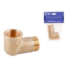 Колено 1/2" вн.-нар., AV Engineering (инд. упак.)