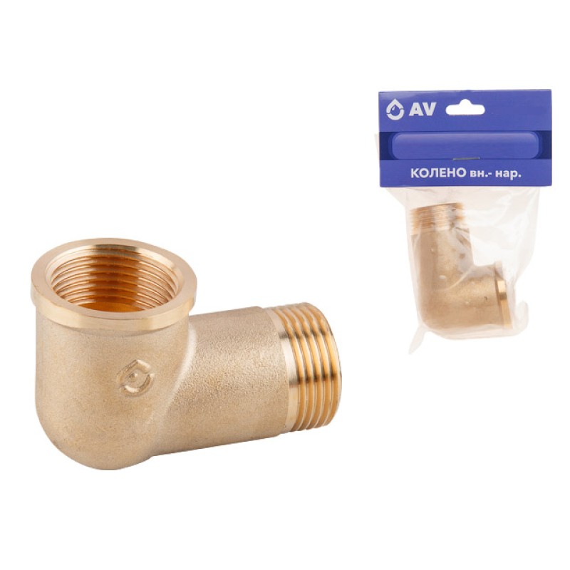 Колено 1/2" вн.-нар., AV Engineering (инд. упак.) Колено 1/2" вн.-нар., AV Engineering (инд. упак.)