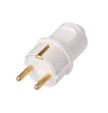 Вилка (с/з, 16А, 250В) белая, BYLECTRICA