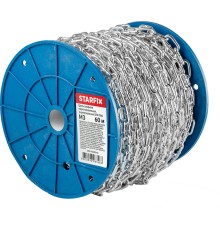 Цепь сварная короткозвенная, оцинк. М3 DIN 766 (бухта 60 м) STARFIX