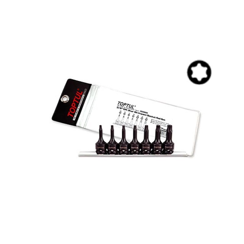 Набор бит шестигр. под головку 3/8" ударных T20-T50 7пр. на подвесе TOPTUL (GDAG0703) Набор бит шестигр. под головку 3/8" ударных T20-T50 7пр. на подвесе TOPTUL (GDAG0703)