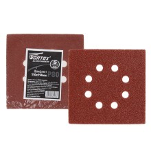 Шлифлист 110х114мм Р80 д/дерева самосцепл. 8 отв. WORTEX
