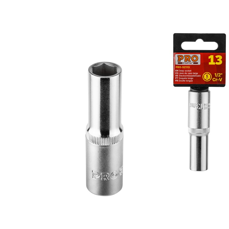Головка 1/2" 10мм 6гр. глубокая PRO STARTUL (PRO-52110) Головка 1/2" 10мм 6гр. глубокая PRO STARTUL (PRO-52110)