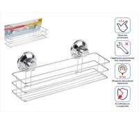 Полка для принадлежностей на вакуумных присосках, хром. сталь, FIX LOCK, PERFECTO LINEA