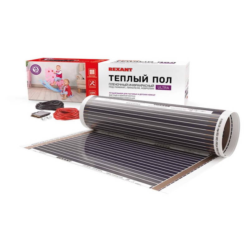 Пленочный теплый пол RXM 220 8 м2 / 0,5 х 16 м/ 1760 Вт REXANT Пленочный теплый пол RXM 220 8 м2 / 0,5 х 16 м/ 1760 Вт REXANT